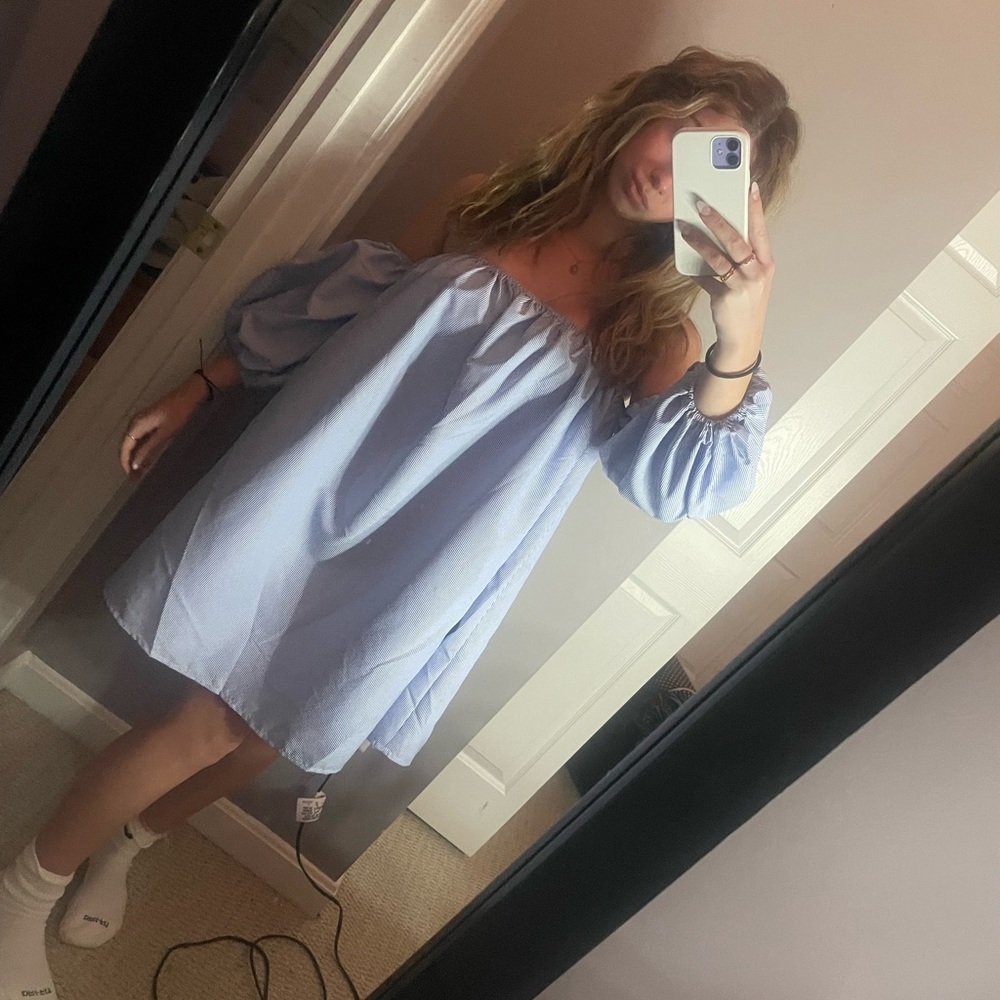 Boohoo off the shoulder dress